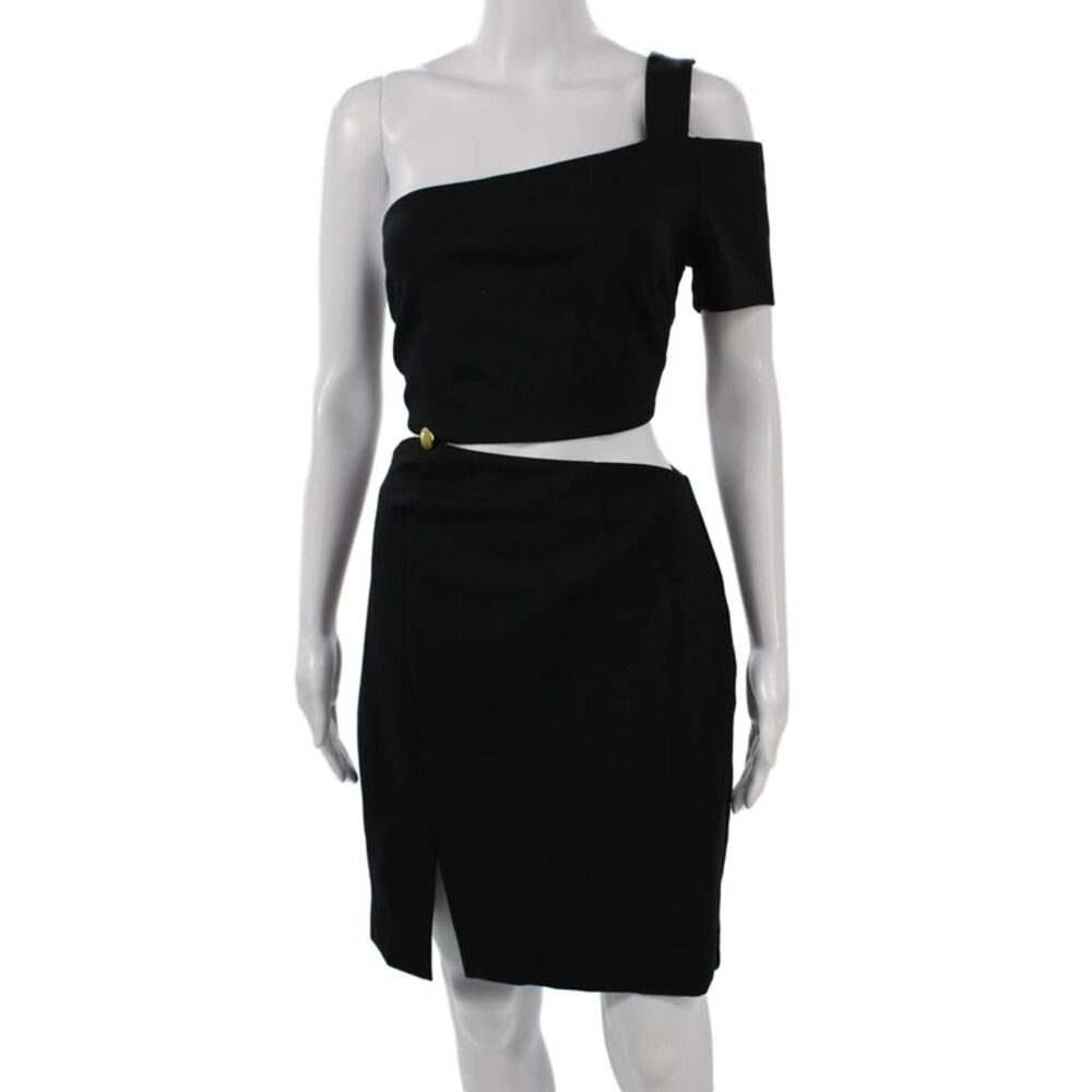 Finders Unisex Black Knee Length Short Sleeve Dress Size M